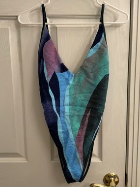 NWT free-est Free People Amber Printed One Piece Swimsuit Large